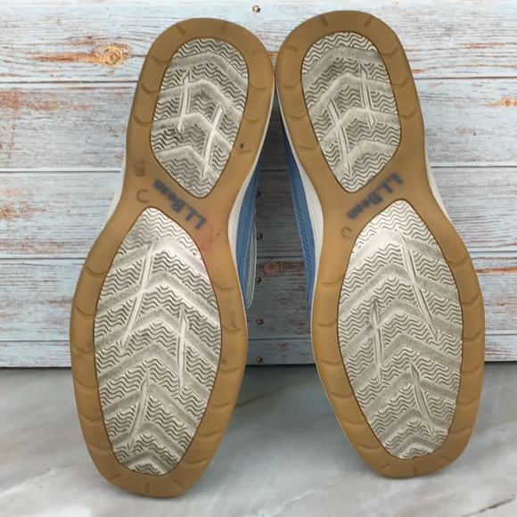 L.L. Bean Women's 2-eye Lakeside Boat Shoes in Blue/Gray size 8W - Picture 8 of 9